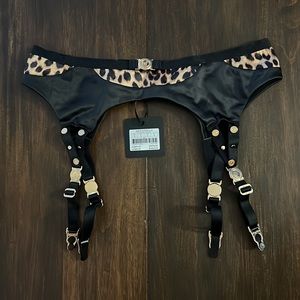 Honey Birdette Donatella Suspender-Leopard